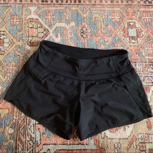 Run Times Lululemon Shorts Black